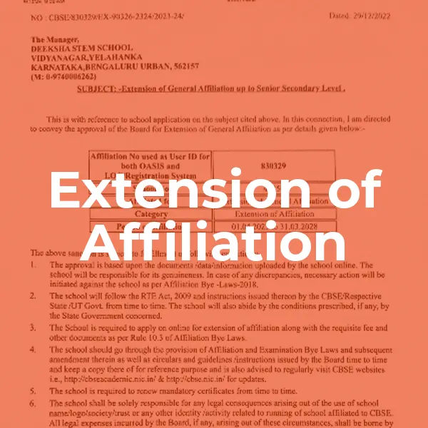 Extension of Affiliation