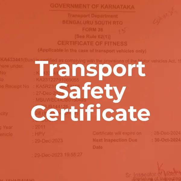 Transport Safety certificate